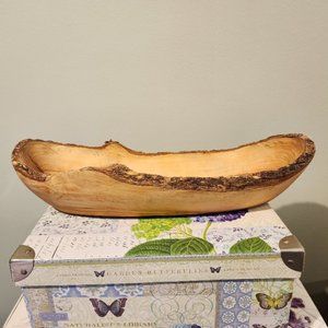 Natural Wood Oblong Serving Tray